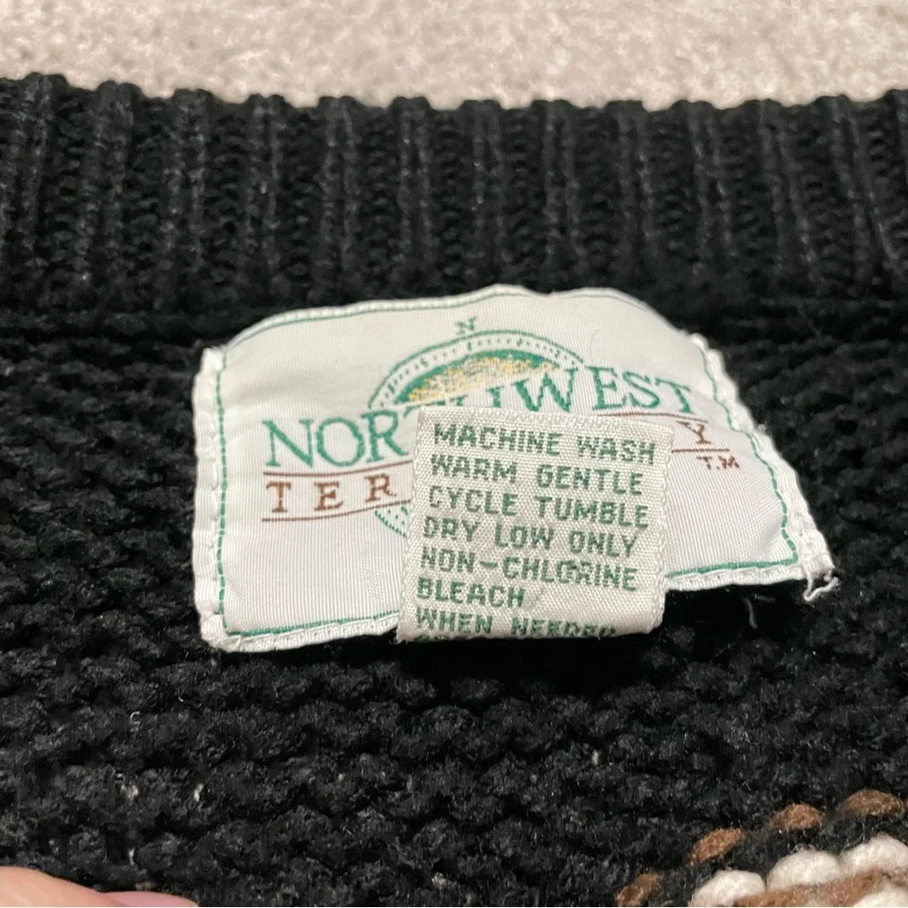 Vintage Northwest Territory Cable Knit Sweater Mens XL 100% Virgin Acrylic - Picture 7 of 15